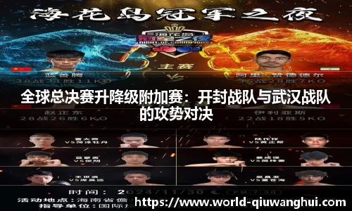 全球总决赛升降级附加赛：开封战队与武汉战队的攻势对决